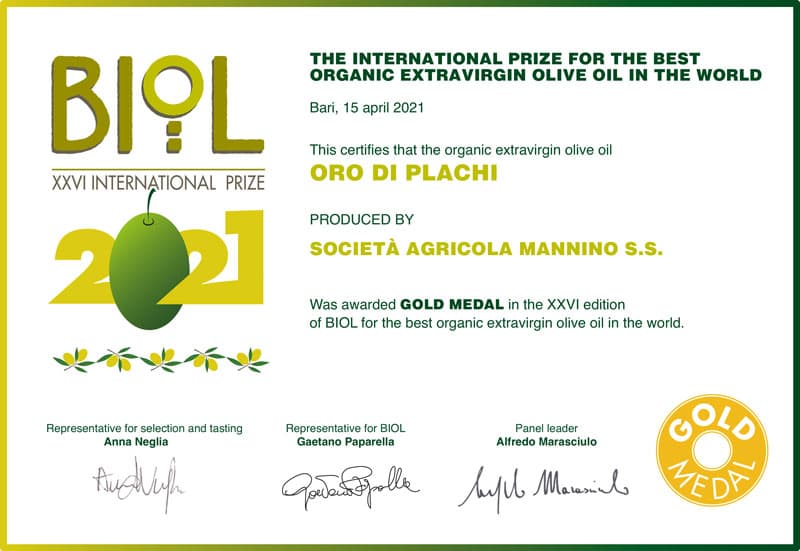 Oro Di Plachi Gold Biol 2021